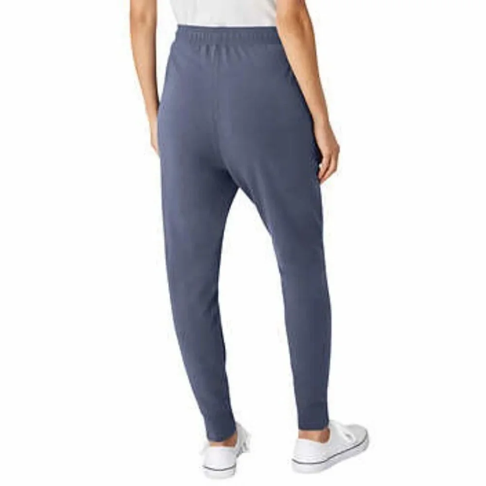 Eddie Bauer Womens Jogger Large Nightshadow Blue Side Pockets Soft Weekends